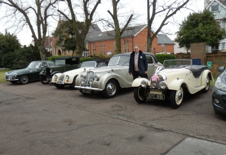 The Groom with his and some guests' cars.JPG